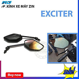 Gương Chiếu Hậu Cho Exciter 150 Kiểu Mặt Kính Trắng