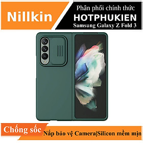 Ốp lưng chống sốc silicon cho Samsung Galaxy Z Fold 3 bảo vệ Camera hiệu Nillkin Camshield Silky Silicon Case (chống sốc cực tốt, chất liệu cao cấp, có khung và nắp đậy bảo vệ Camera) - hàng nhập khẩu