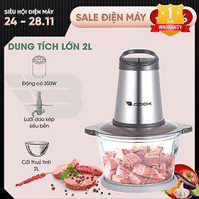Mua Máy xay thịt  cá  xay đa năng B.COOK 2 lưỡi dao kép cối thủy tinh (350W) - Hàng chính hãng