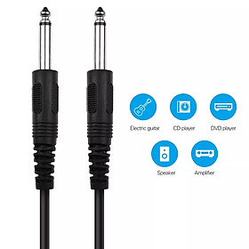 Mua Dây jack 2 đầu 6 ly 1m Truyền Âm Thanh Micro vào Amply  guitar điện  piano sang amply  loa kéo  micro thu âm .. Tặng kèm que chọc sim