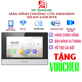 Mua Màn hình chuông cửa 7 inch Hikvision DS-KH6320-WTE1  Led  kết nối WiFi  tích hợp Mic và loa  thẻ nhớ 128MB