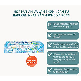 Hộp Hút Ẩm Và Làm Thơm Quần Áo, Tủ Giày... Hakugen Nhật Bản Hương Xà Bông