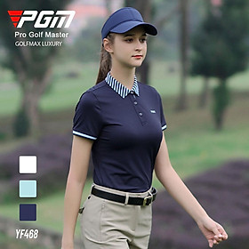 Áo ngắn tay nữ chơi golf phiên bản đặc biệt - Chất liệu polyester kết hợp spandex cao cấp PGM - YF468