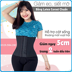 Đai latex 25 xương cao su non Hy Lạp - Gen nịt bụng giảm mỡ - Đai định hình lên dáng chuẩn