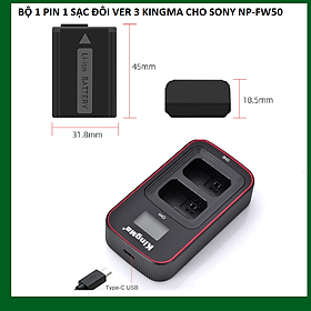 Mua BỘ 1 PIN 1 SẠC ĐÔI VER 3 KINGMA CHO SONY NP-FW50 - HÀNG CHÍNH HÃNG