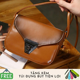 Túi nữ thời trang Đồ Da Thành Long TLG  208153 2(nâu) tặng túi đựng bút tiện lợi