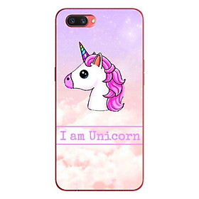 Ốp lưng in cho Oppo Realme C1 mẫu I Am Unicorn Hồng - Hàng chính hãng