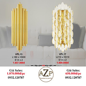 AZP - ĐÈN ỐP VÁCH / ĐÈN TRANG TRÍ / ĐÈN TREO TƯỜNG PHÒNG KHÁCH, PHÒNG NGỦ, NHÀ HÀNG, KHÁCH SẠN AZP-VPL13 / VPL17 phong cách đương đại, hàng nhập khẩu AZP