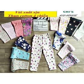 (XUẤT DƯ SIÊU RẺ) SET 5 LEGGING DÀI/ QUẦN DÀI THUN COTTON 4 CHIỀU XUẤT DƯ CHO BÉ GÁI  9-41KG