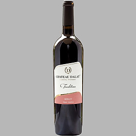 Rượu Vang Đỏ Ladofoods Chateau Dalat Tradition Merlot 750ml 12,5%