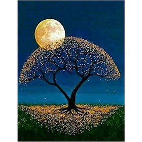 Moon Tree E012 Pattern 5D DIY Diamond Painting Embroidery Needlework Painting