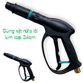 Mua  Freeship Súng xịt rửa xe lõi kim loại dài 34cm ĐK ren ngoài Ø22mm gắn được bình tạo bọt tuyết máy xịt rửa xe áp lực cao SUNG2 hiệu HTC