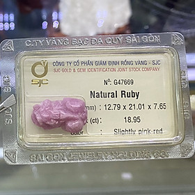 Tỳ Hưu Đá Ruby Kiểm Định Tự Nhiên Phong Thuỷ