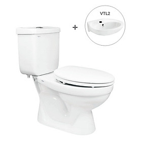 Mua Bàn cầu hai khối VT18M + Chậu VTL2 (hoặc VTL3)