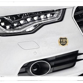 ️FREESHIP️  Lô Gô VIP Motor Gắn Xe Ô Tô 20 6277 2(vàng)  Tặng 1 khăn lau đa năng M 275.