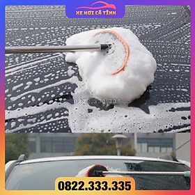Chổi rửa xe chuyên dụng bông mềm màu trắng cán dài bán buôn giá rẻ