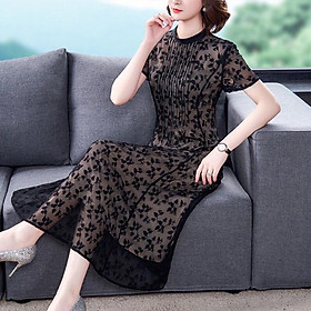 Đầm lụa nhập khẩu cao cấp Big size sang trọng