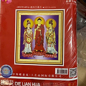 Mua Tranh thêu chữ thập Tam Thế Phật A916 (73x83cm) chưa thêu