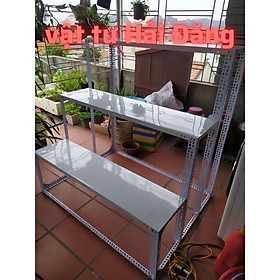 ( Rộng 40cm - sắt V4 ) kệ sát bậc thang 3 tầng đa năng có nhiều kích thước