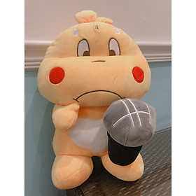 Gấu bông Qoobee cánh thiên thần cầm mic