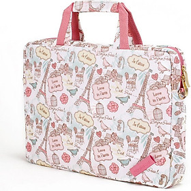 KAMLUI K computer bag female hand 14 inch Apple macbook air Huawei matebook HP Dell laptop bag waterproof leisure 43-14 pink Paris Tower
