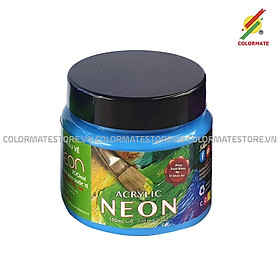 Màu vẽ Acrylic neon Colormate hũ 100ml màu xanh dương - COLORMATE