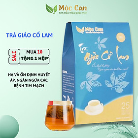 Trà giảo cổ lam mộc can túi lọc Mộc Can ổn định huyết áp, giảm mỡ máu hỗ trợ ngăn ngừa xơ vữa mạch máu gói 25 túi 