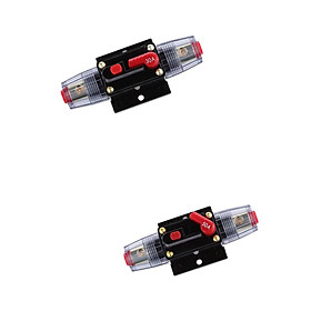 Hình ảnh 30Amp 50A 12 Power Circuit Breaker Fuse Holder Car Audio Stereo Reset