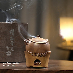 Mua LƯ HƯƠNG XÔNG TRẦM  ĐỐT TRẦM BẰNG GỐM HÌNH CHIẾC ẤM