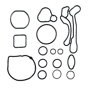 Engine Oil Cooler Gasket Seal O-Rings 55354071 55353331 15 Pieces Gasket Set Fits for Chevy Aveo Aveo5 Cruze Sonic 55353321 55593191