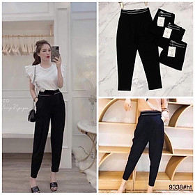 Quần baggy nữ cạp viền sọc trắng siêu đẹp
