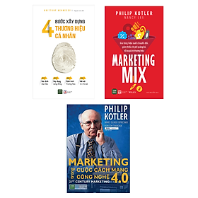 Hình ảnh Combo 3 Cuốn Marketing Bán Hàng Hay- 4 Bước Xây Dựng Thương Hiệu Cá Nhân+Marketing Mix+Marketing Trong Cuộc Cách Mạng Công Nghệ 4.0