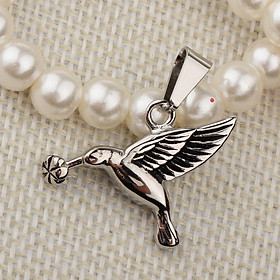 Stainless Steel Hummingbird Pendant Memorial Urn Cremation Jewelry For Ashes