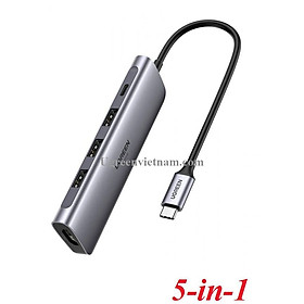 Mua Thiết bị mở rộng 5 in 1 USB type-C sang HDMI 4K@60Hz/ Hub USB 3.0/ PD 100W Ugreen 70495 cao cấp - Hàng chính hãng