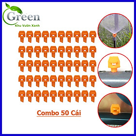 Combo 50 Cái Béc Bọ Tưới Cây Màu Cam Họng Phun 1.6 Ly