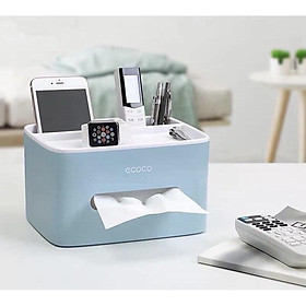 Mua Hộp nhựa đựng giấy ăn + để đồ ECOCO - Nhựa ABS  PP kích thước (20x12x16cm)