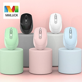 Chuột không dây mini MMULCK màu xanh lá / hồng không gây tiếng ồn