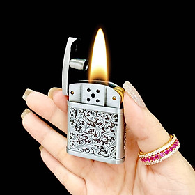 Mua Hột quẹt bật lửa xăng đá cổ Zorro Z868B khắc nổi hình hoa văn - (xài xăng)