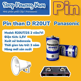 1 hộp gồm 12 vỉ pin đại Panasonic Hyper R20UT/2S (chính hãng)