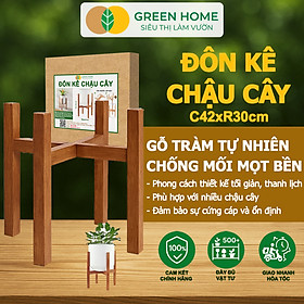 Mua Đôn Kê Chậu Cây Greenhome  C42xR30cm  Đôn Gỗ Tràm Bền Cứng  Lắp Đặt Dễ Dàng  Tăng Tính Thẩm Mỹ Chậu Cây Cảnh