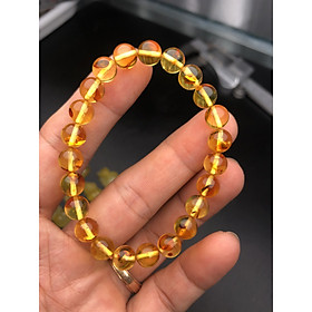 Vòng tay hổ phách amber myanma tự nhiên 8mm 