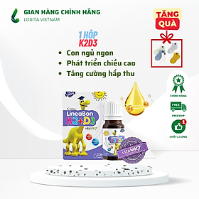 Vitamin k2 d3 Lineabon từ Châu Âu chứa MK7 giúp hấp thụ calci – Hỗ trợ hấp thu canxi tự nhiên cho trẻ, giúp tăng chiều cao, hết còi xương - Hết ngay khóc đêm, trằn trọc, mồ hôi trộn