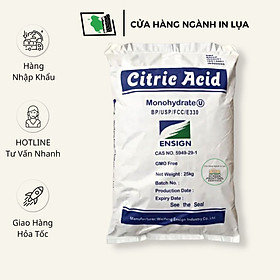 Bao 25 kg Axit chanh, acid citric, bột chanh điều chỉnh PH, bột tạo độ chua