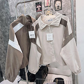 Áo khoác da lộn phối dây rút cực chuẩn bao chất-A2200 - Áo thun ngẫu nhiên