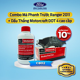 Má Phanh Trước Ô Tô (Ford Ranger 2011++) + Dầu Phanh DOT 4 cao cấp | Motorcraft Chính Hãng