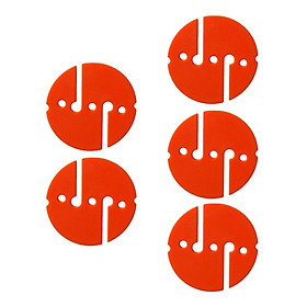 5 Pieces Round   Marker for Scuba Cave and Wreck Diving Orange