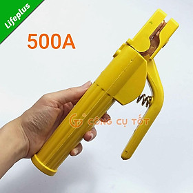 Mua Kìm kẹp que hàn điện má đồng đỏ nguyên chất 500 Ampe cán nhựa vàng