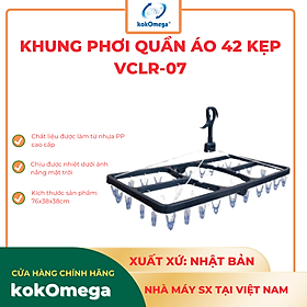 Mua Máng Treo Vuông Gấp Gọn Có 24 - 32 - 42 Kẹp Chữ A kokOmega Nhật Bản