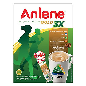 Sữa Bột Anlene Gold 3X vị Cà phê Hộp giấy 280g