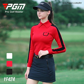 Áo dài nữ đánh Golf chính hãng PGM - YF424 - Chất liệu len dệt kim thấm mồ hôi cao cấp, bền đẹp